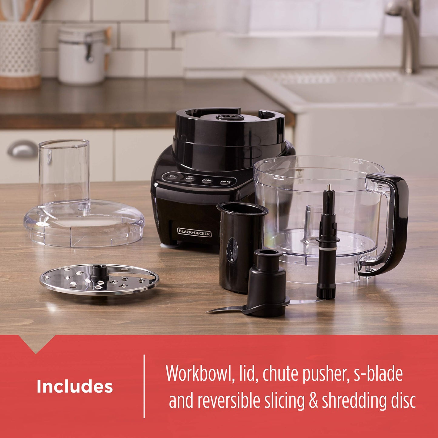 8-Cup 3-in-1 Food Processor with Dishwasher Safe Parts