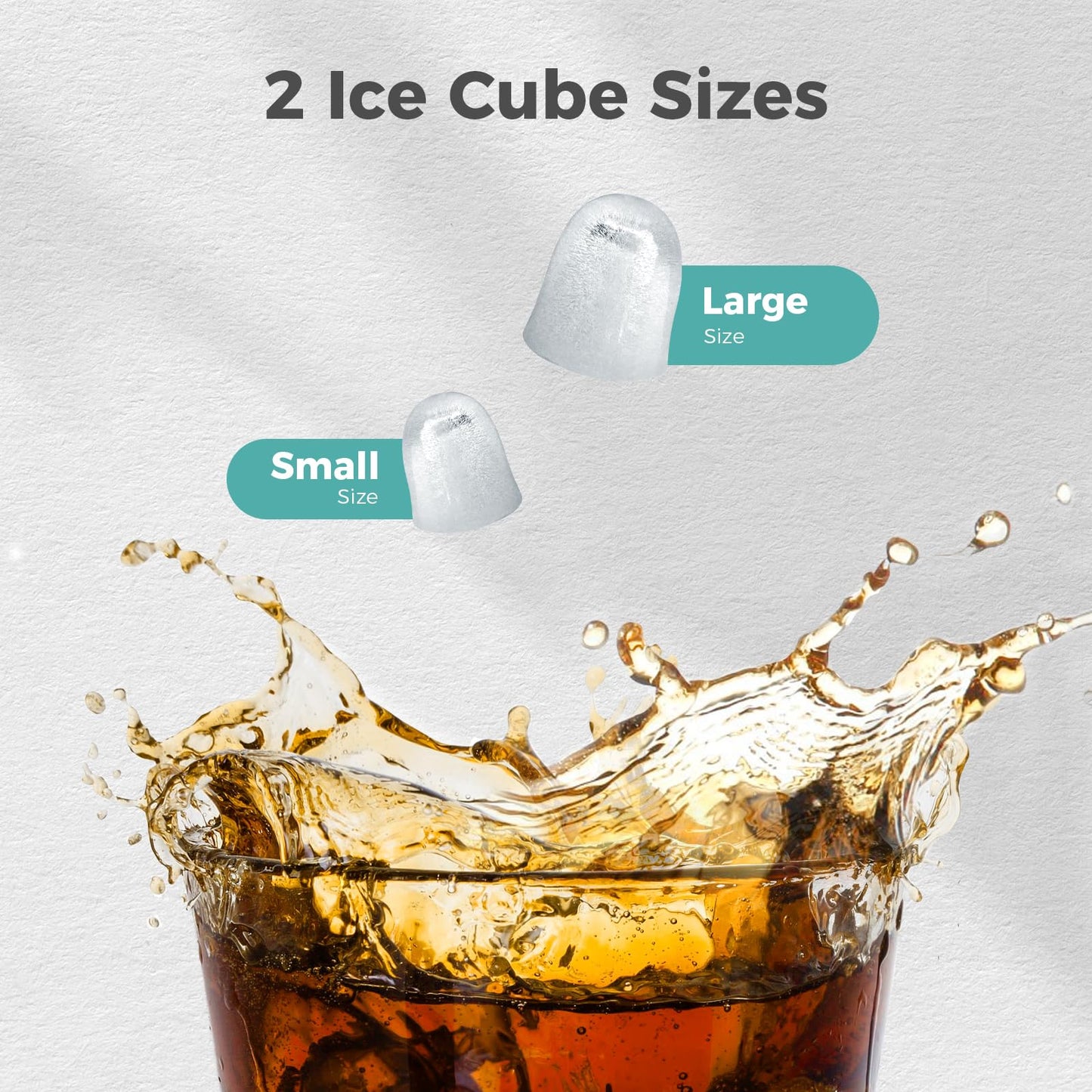 Portable Countertop Ice Maker with Self-Cleaning Function & Scoop