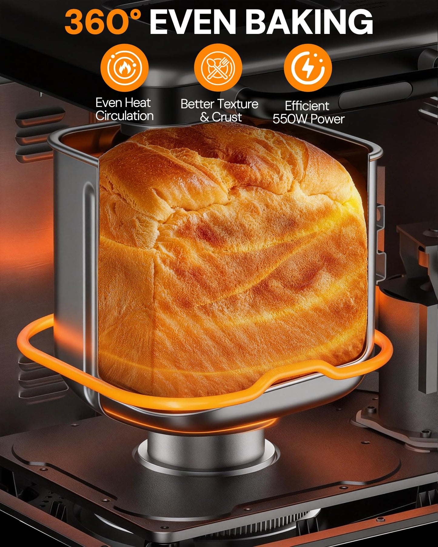 2LB Automatic Bread Maker with 17 Programs & 15H Timer