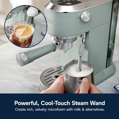 Compact Espresso Machine with Milk Frother for Hot & Iced Coffee