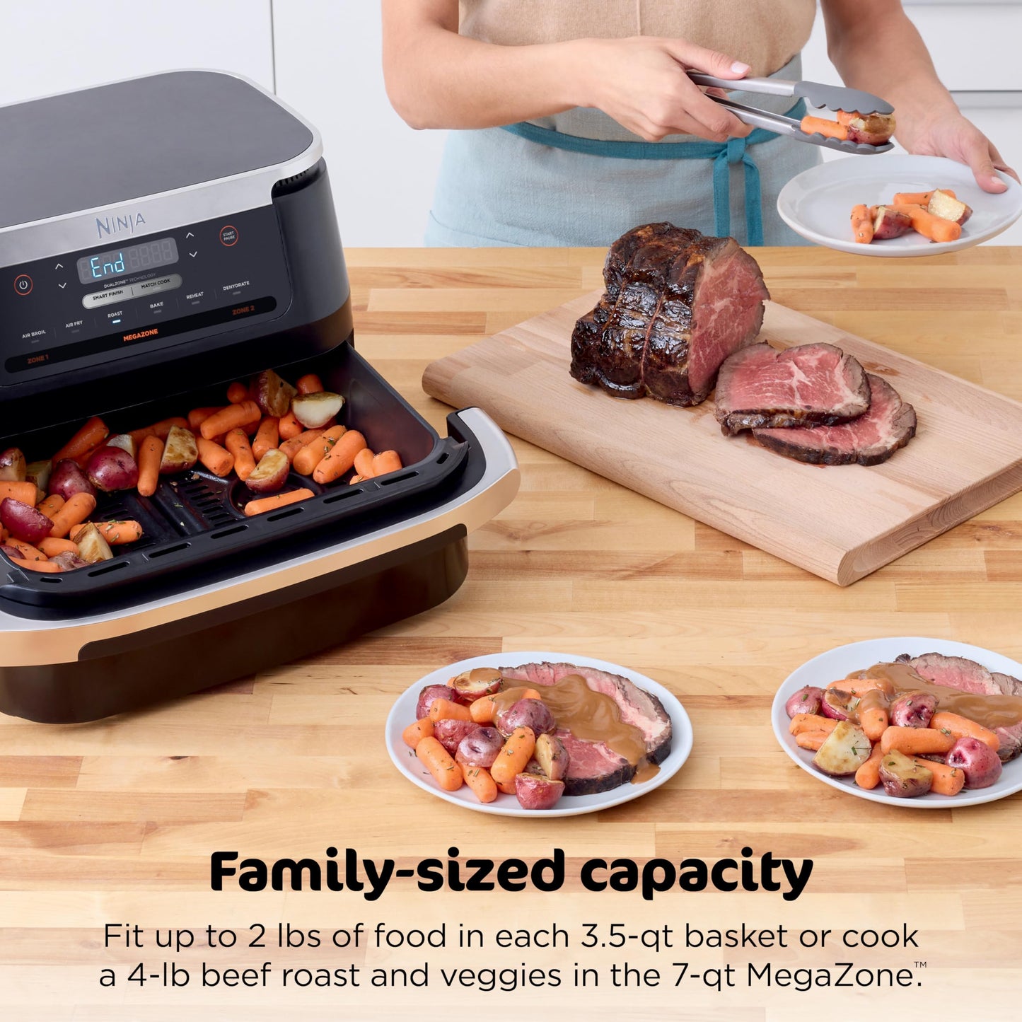 Ninja | Air Fryer | Finish Cooking Multiple Foods at the Same Time