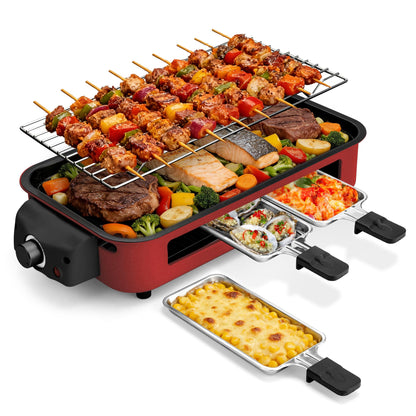 1700W Smokeless Indoor Electric Grill with Removable Nonstick Plate