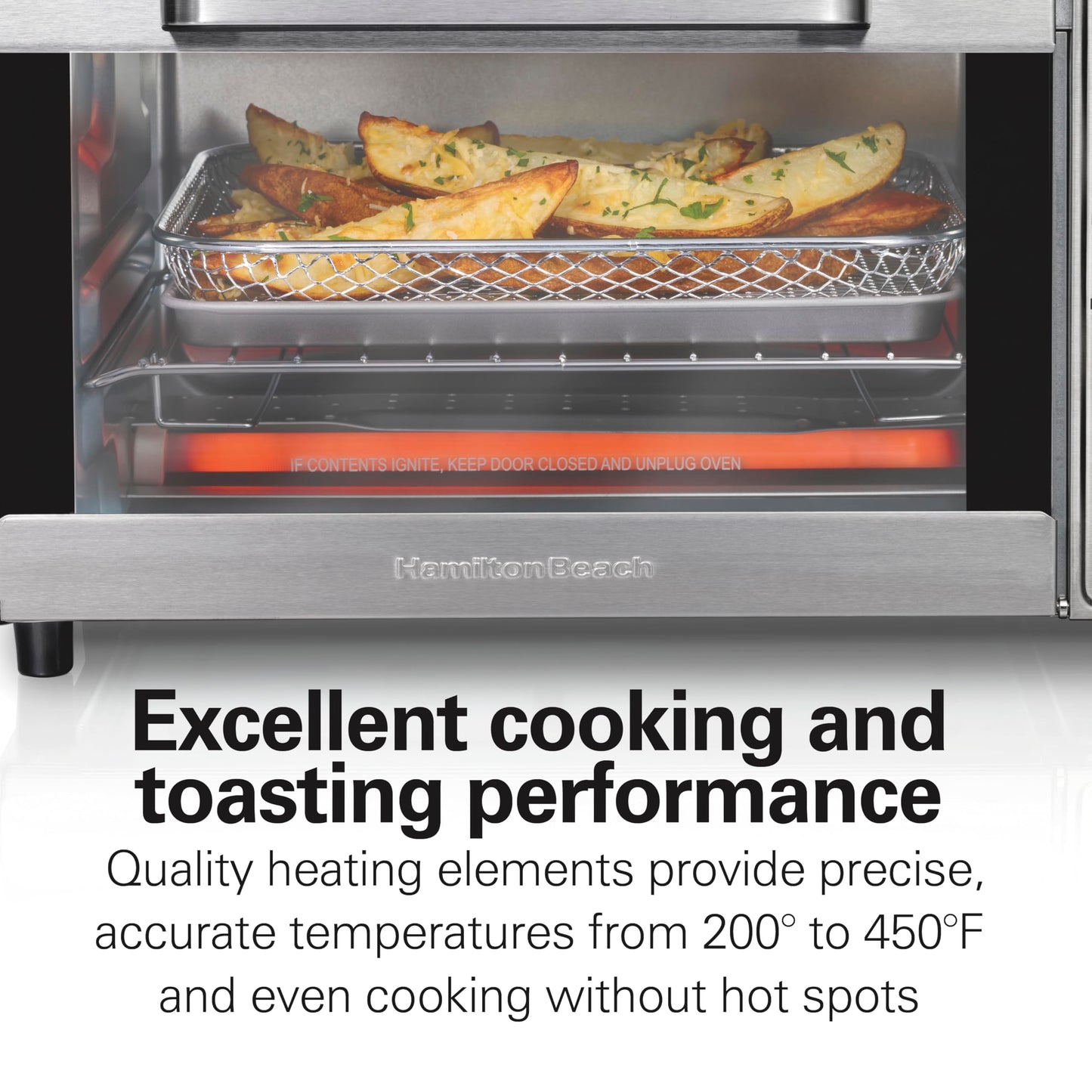 Air Fryer Toaster Oven Combo, 4-Slice Stainless Steel