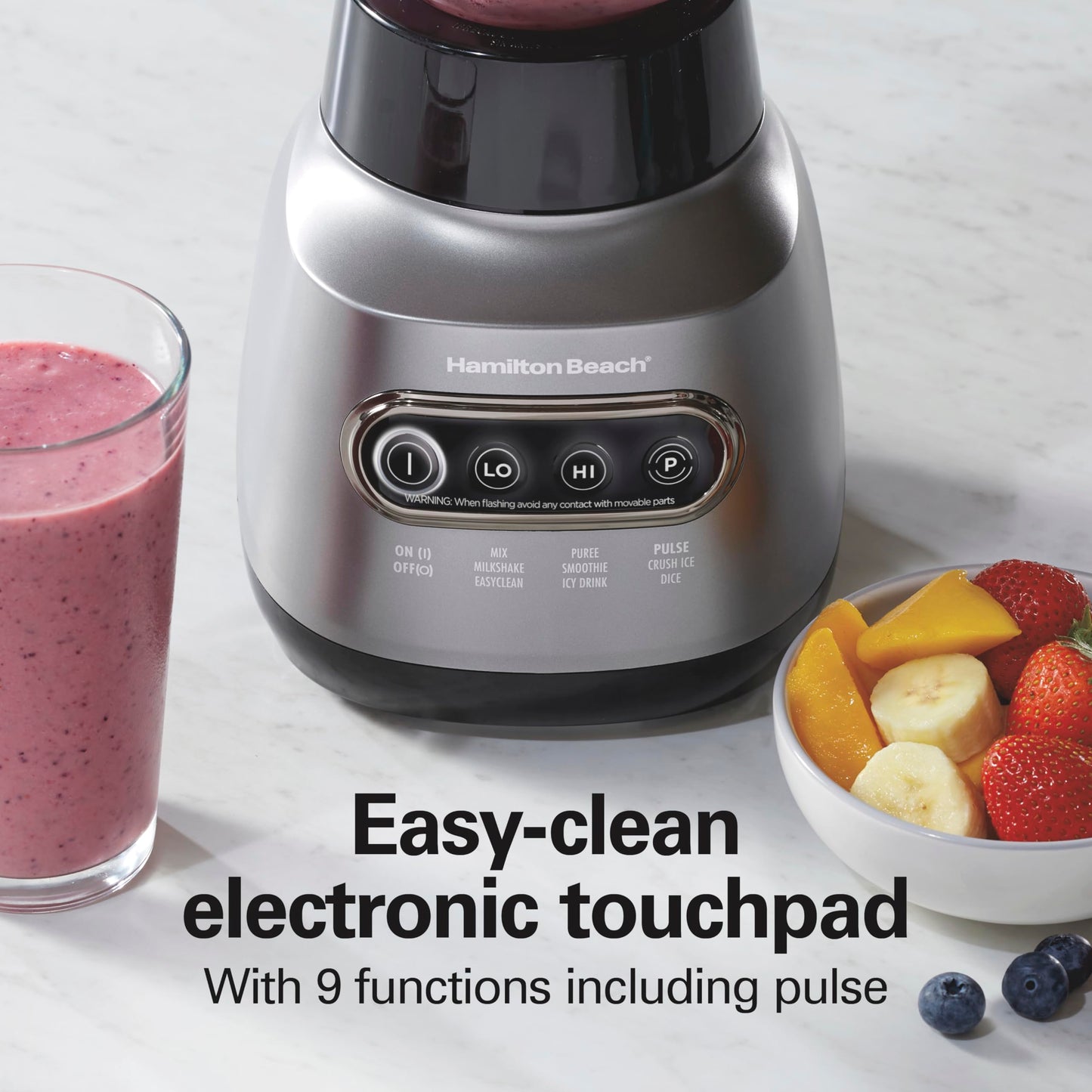 800W Blender with 40oz Glass Jar & Portable Travel Cup