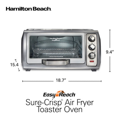 Hamilton Beach Air Fryer Toaster Oven Combo, Stainless Steel
