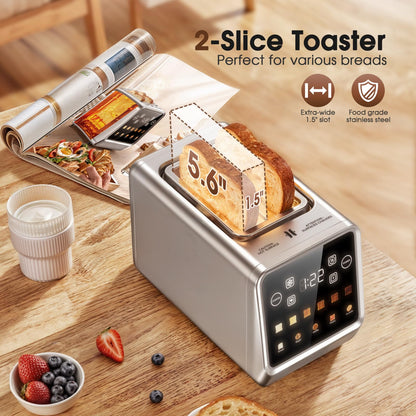 4-Slice Touch Screen Toaster with Smart Presets & Bagel Mode