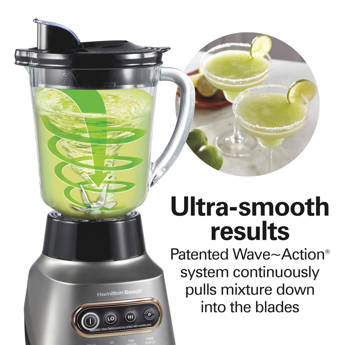 800W Blender with 40oz Glass Jar & Portable Travel Cup