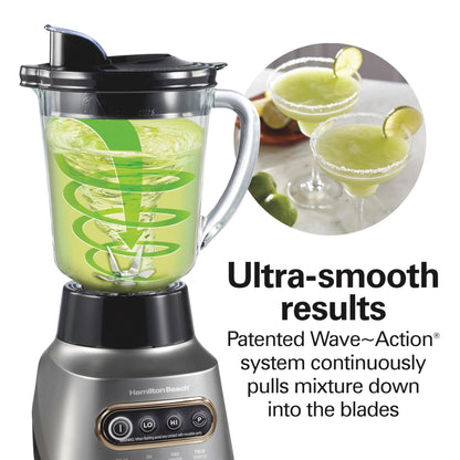 800W Blender with 40oz Glass Jar & Portable Travel Cup