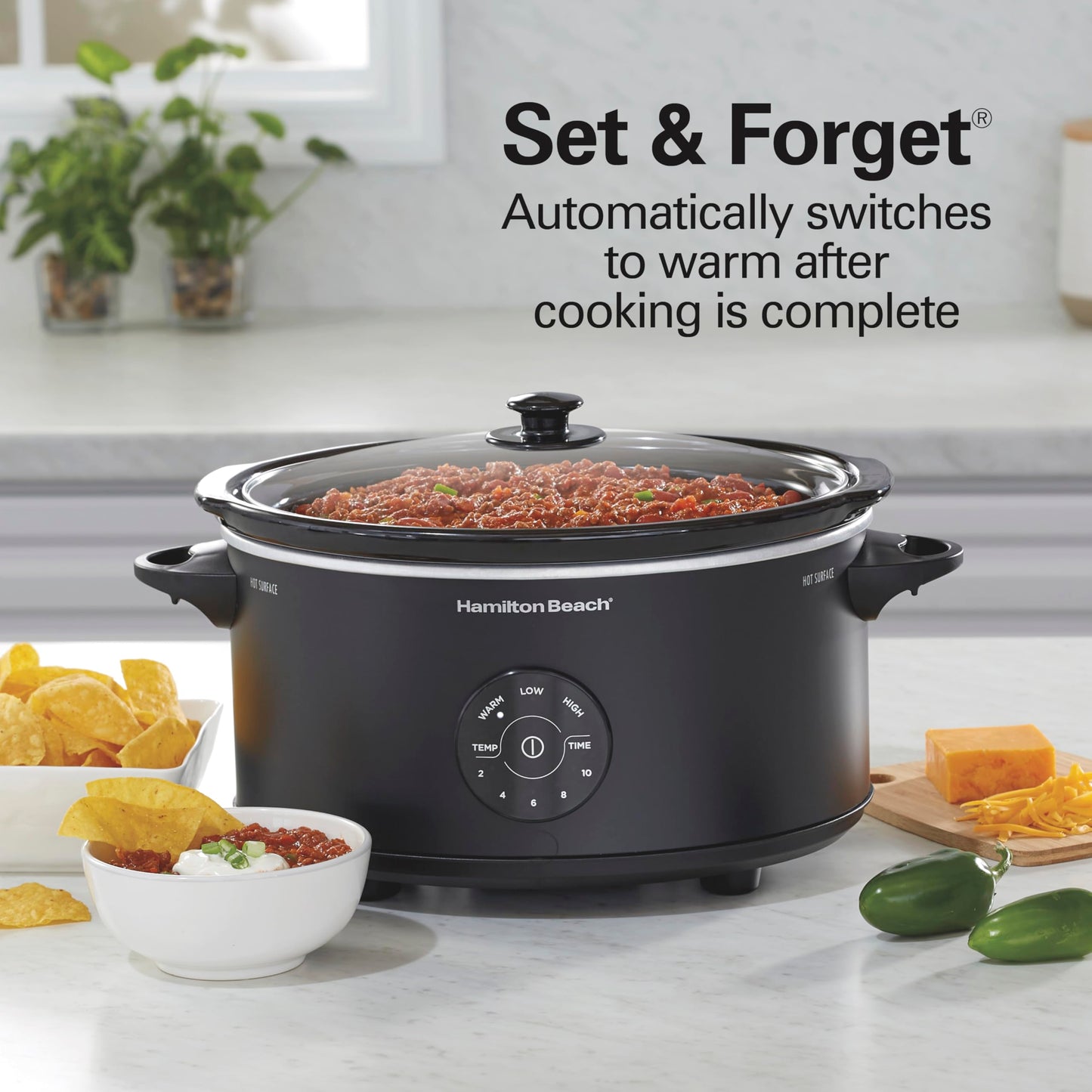 Hamilton Beach Set & Forget Portable Programmable Slow Cooker
