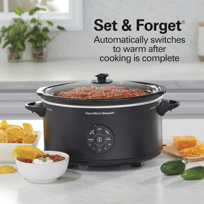 Hamilton Beach Set & Forget Portable Programmable Slow Cooker