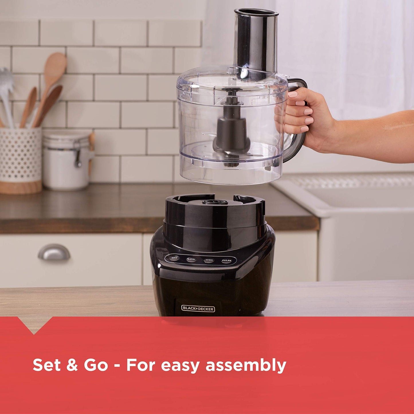 8-Cup 3-in-1 Food Processor with Dishwasher Safe Parts