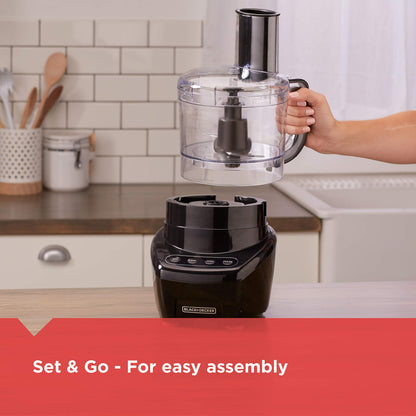 8-Cup 3-in-1 Food Processor with Dishwasher Safe Parts