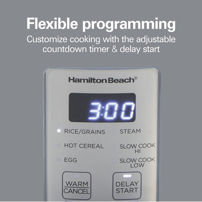 Hamilton Beach Digital Programmable Rice Cooker & Food Steamer