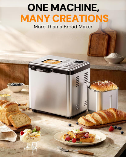 2LB Automatic Bread Maker with 17 Programs & 15H Timer
