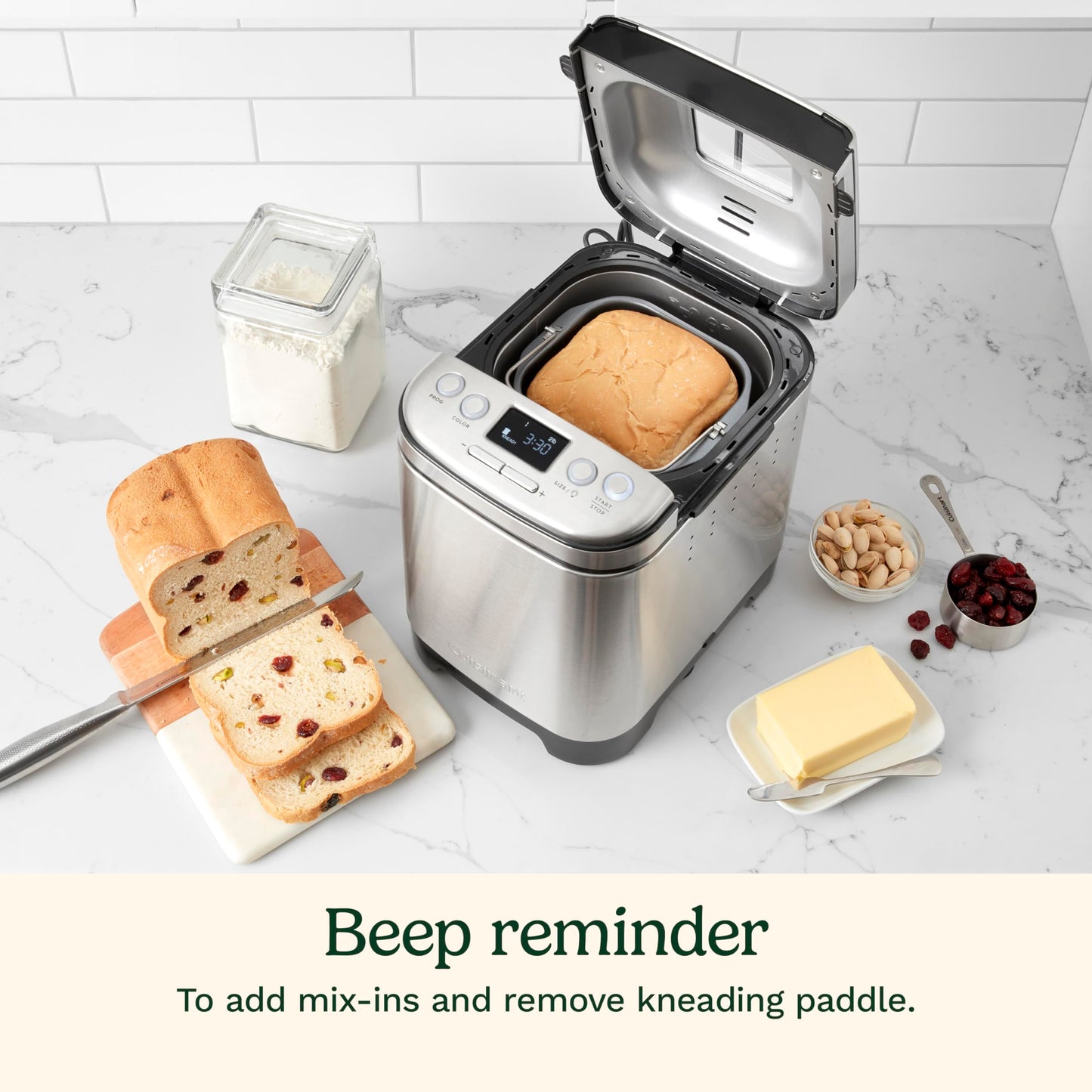 2LB Automatic Bread Maker with 12 Programs & Custom Loaf Settings