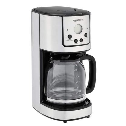 12-Cup Programmable Coffee Maker with Stainless Steel Carafe