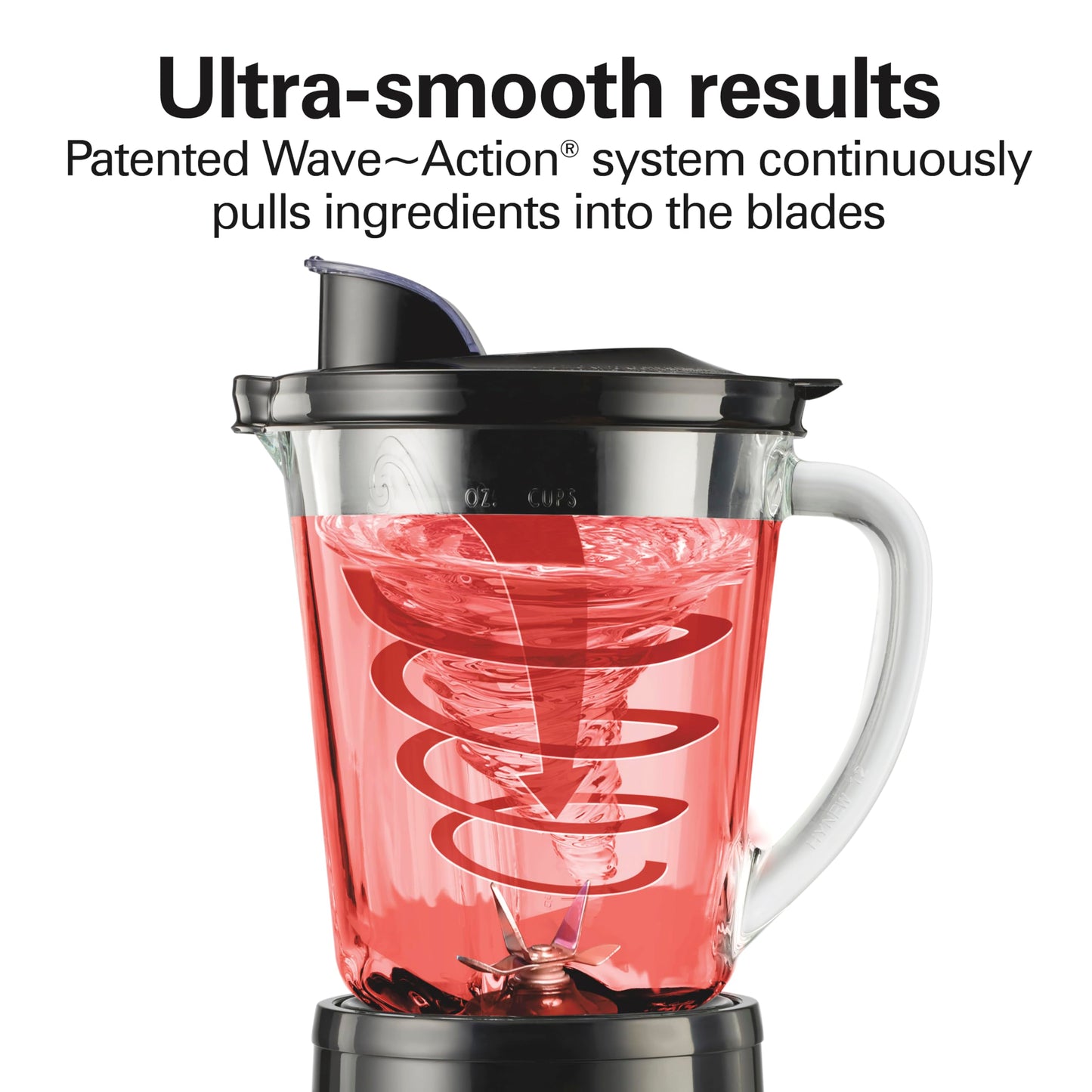 Hamilton Beach Wave Crusher Blender with 40 Oz Glass Jar and 14 Functions for Puree