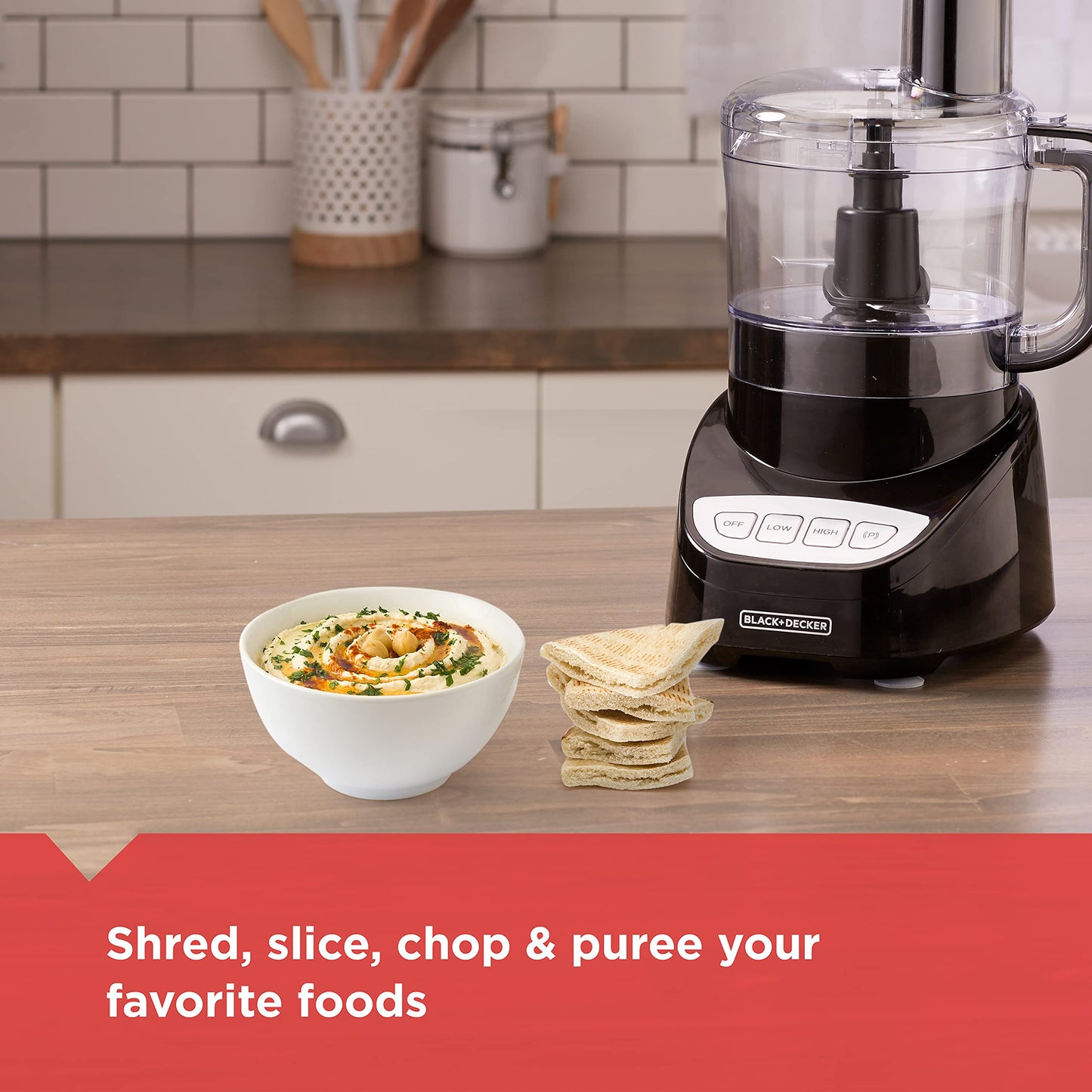 8-Cup Food Processor with Stainless Steel Blade & Multi Functions