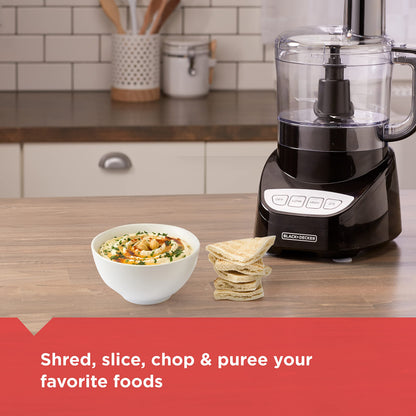 8-Cup Food Processor with Stainless Steel Blade & Multi Functions