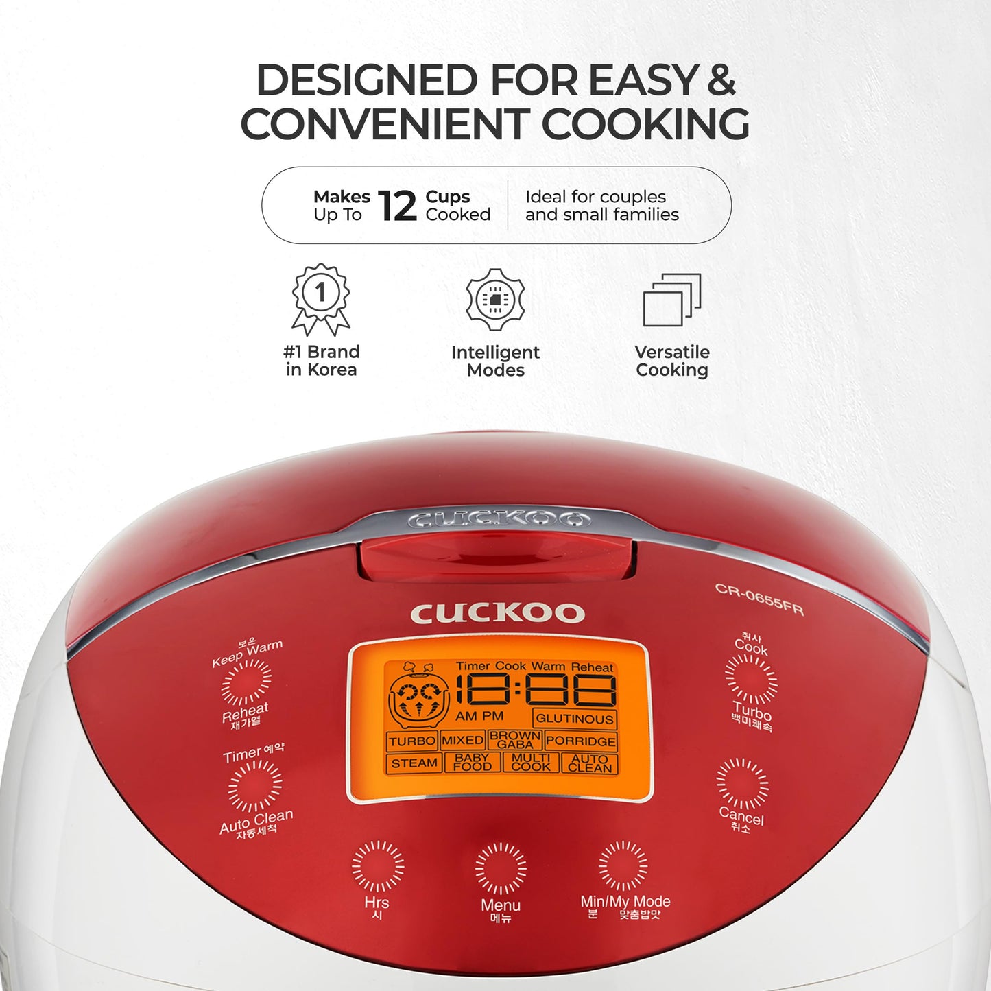 6-Cup Micom Rice Cooker with Food Steamer & Keep Warm Function