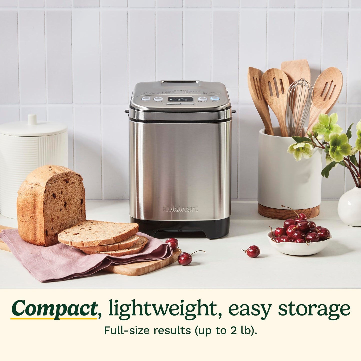 2LB Automatic Bread Maker with 12 Programs & Custom Loaf Settings