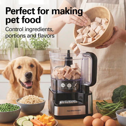 12-Cup Food Processor with Vegetable Chopper & Stainless Steel Blades