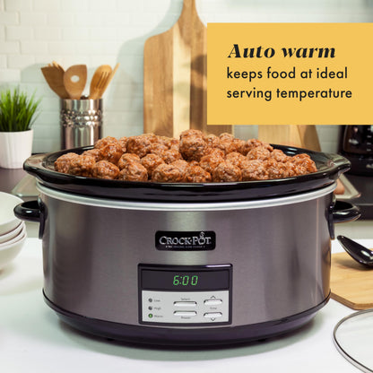 Crock-Pot Programmable Stainless Steel 1500 Oval Slow Cooker