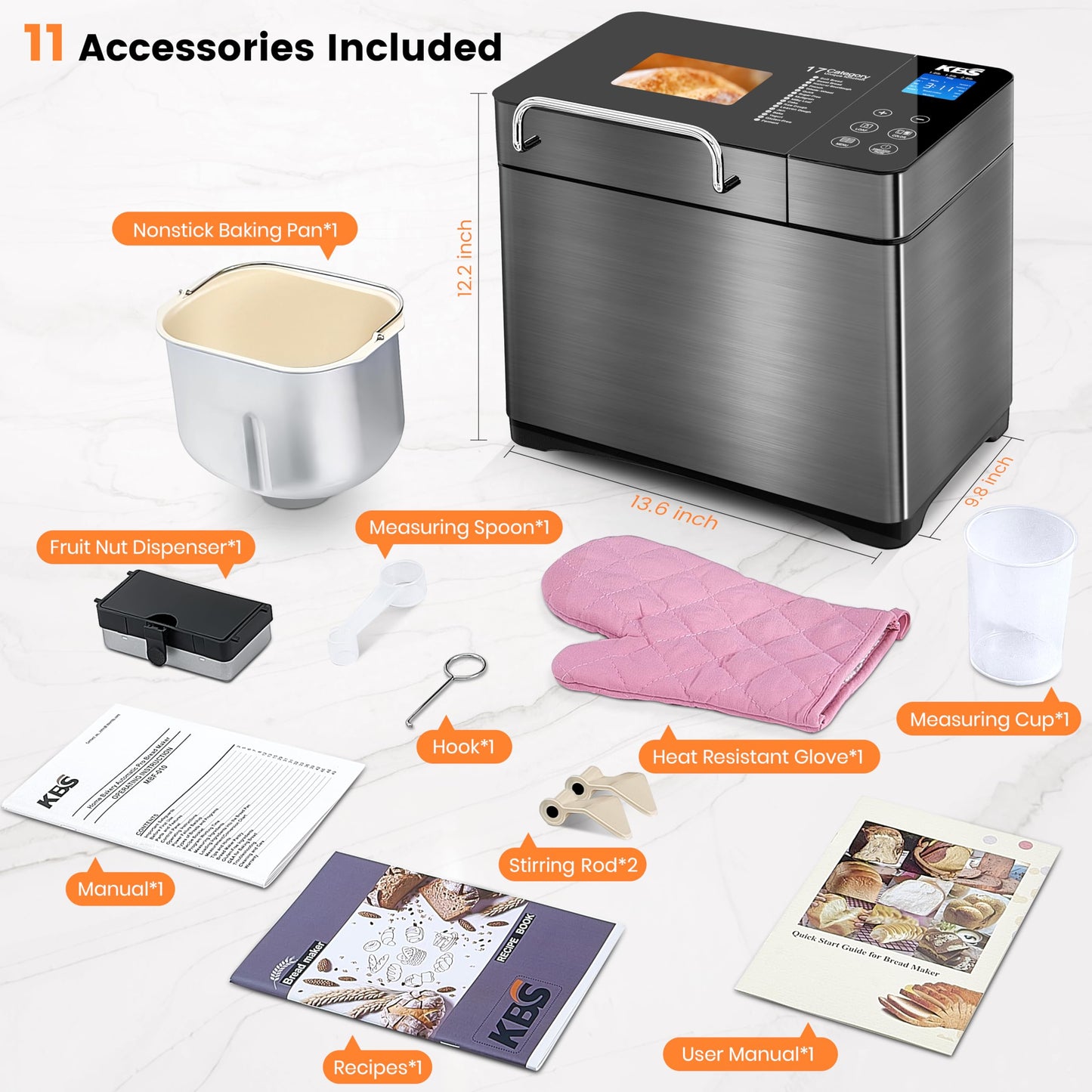 KBS Pro 710W 2LB Bread Maker