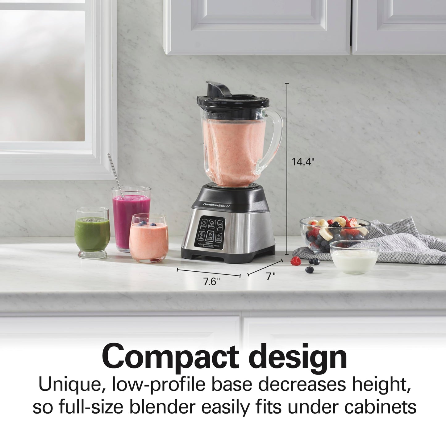 Smart Blender with 5 Functions & 40oz Glass Jar for Smoothies