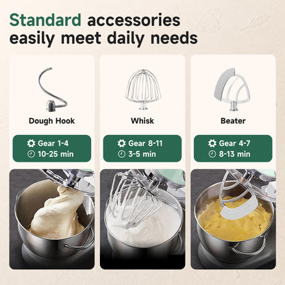 5.3QT Stand Mixer with LED Touch Screen & 11-Speed Control