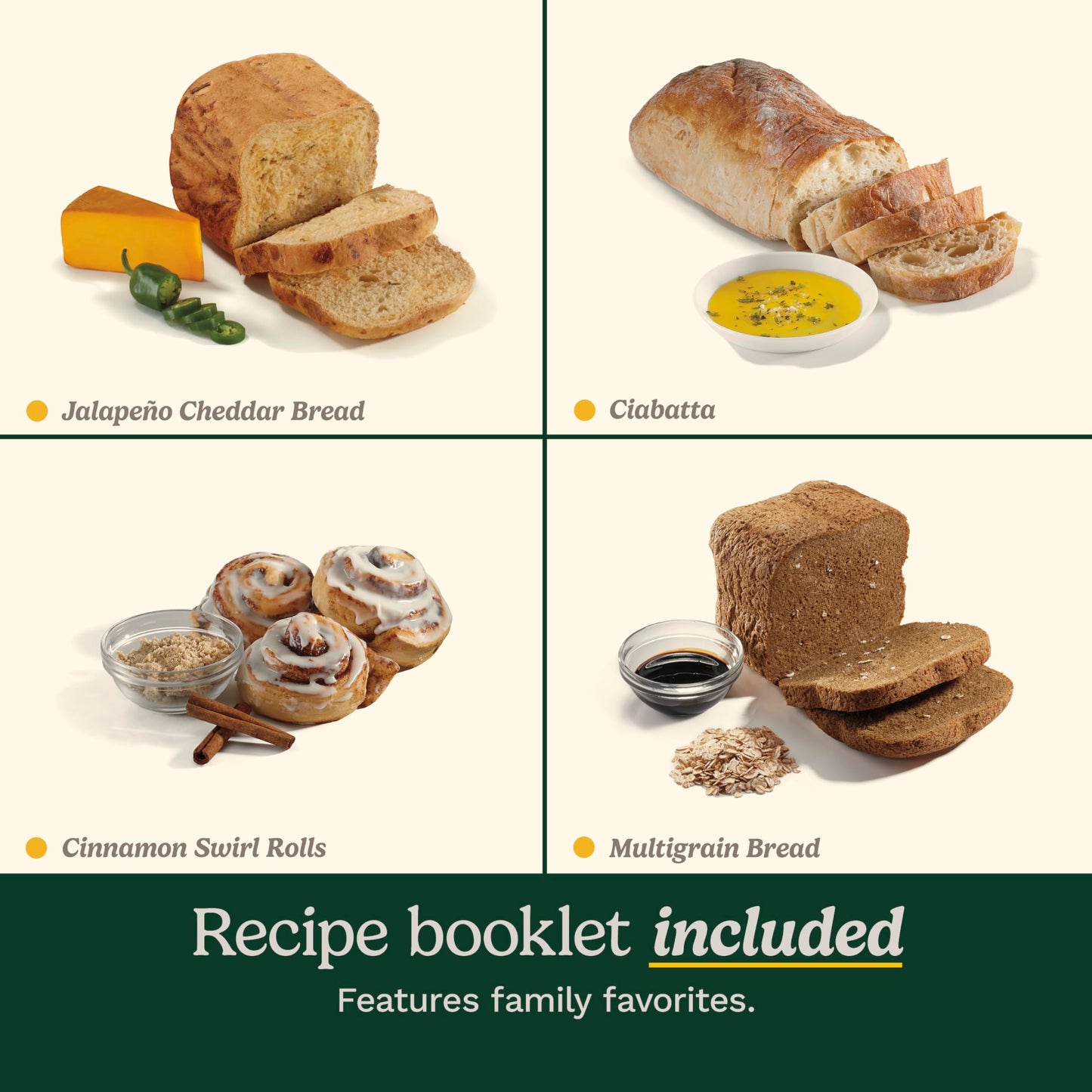 2LB Automatic Bread Maker with 12 Programs & Custom Loaf Settings