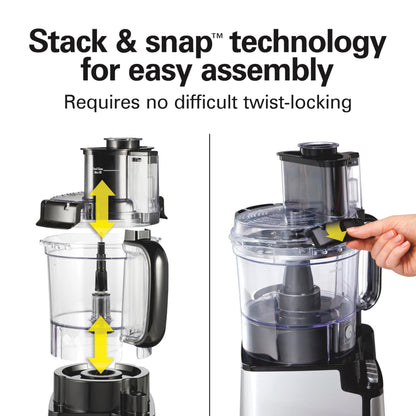 12-Cup Food Processor with Vegetable Chopper & Stainless Steel Blades