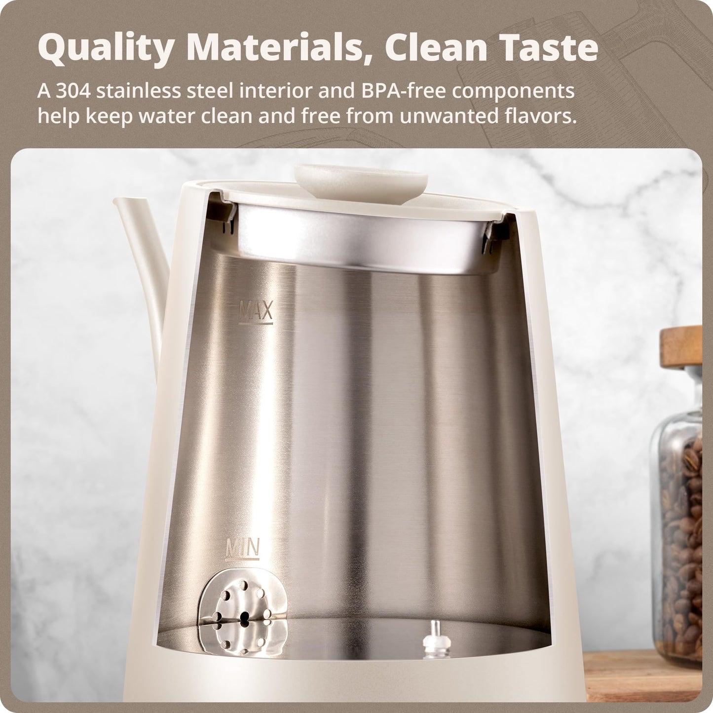 1200W Precision Gooseneck Electric Kettle for Pour Over Coffee