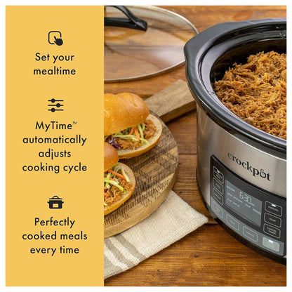 6QT Programmable Slow Cooker with Digital Timer & Food Warmer