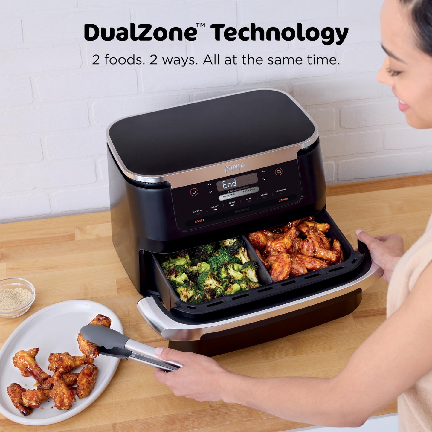 Ninja | Air Fryer | Finish Cooking Multiple Foods at the Same Time