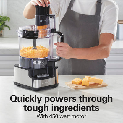 12-Cup Food Processor with Vegetable Chopper & Stainless Steel Blades