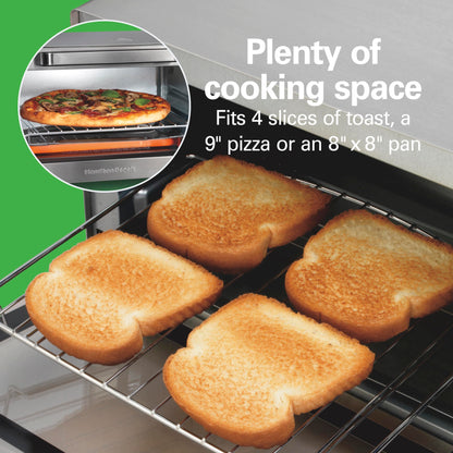 Air Fryer Toaster Oven Combo, 4-Slice Stainless Steel