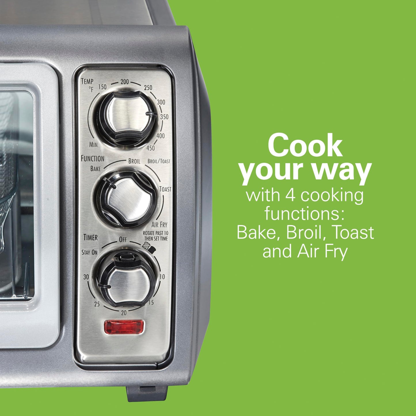 Hamilton Beach Air Fryer Toaster Oven Combo, Stainless Steel