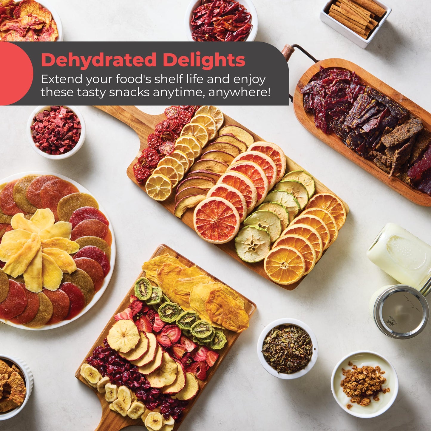 Food Dehydrator with Digital Timer & Adjustable Temperature Control
