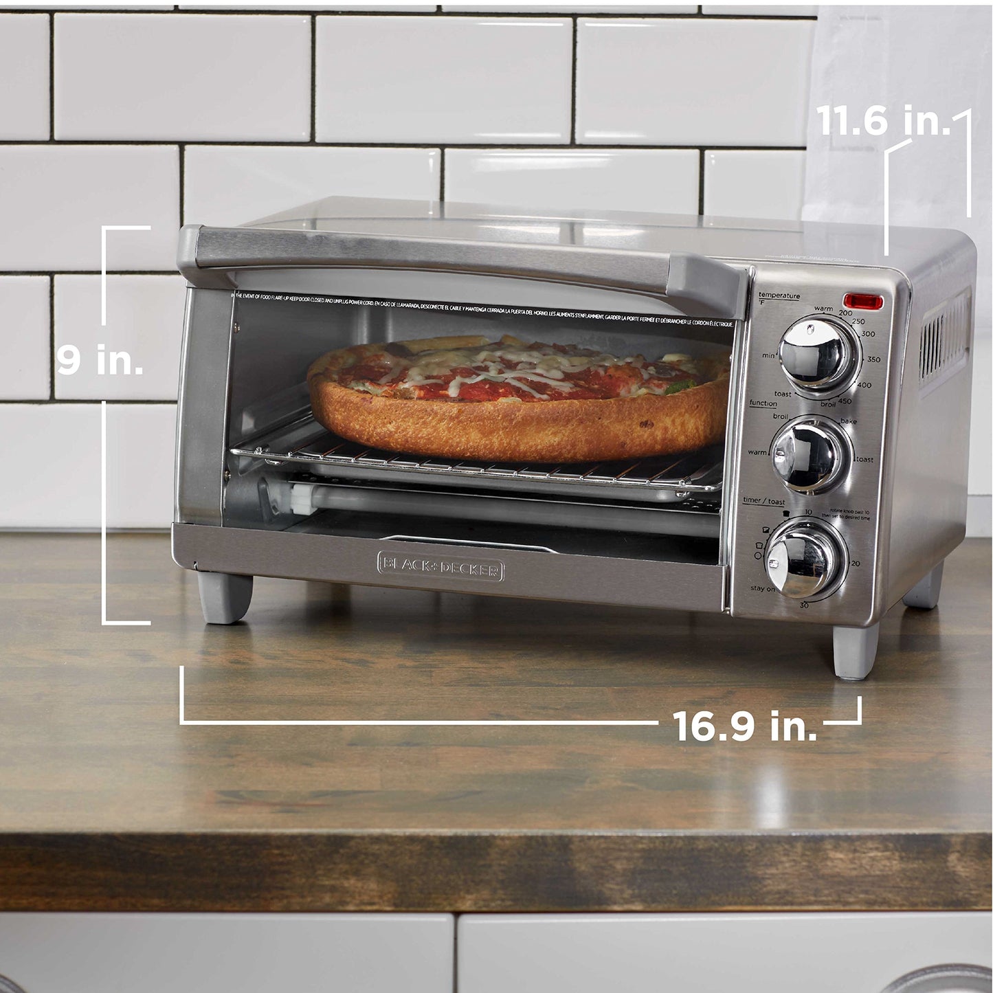 4-Slice Toaster Oven with Bake, Broil, Toast & Keep Warm
