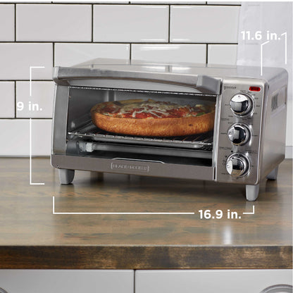 4-Slice Toaster Oven with Bake, Broil, Toast & Keep Warm