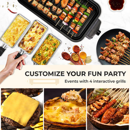 1700W Smokeless Indoor Electric Grill with Removable Nonstick Plate