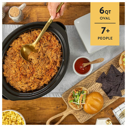 6QT Programmable Slow Cooker with Digital Timer & Food Warmer