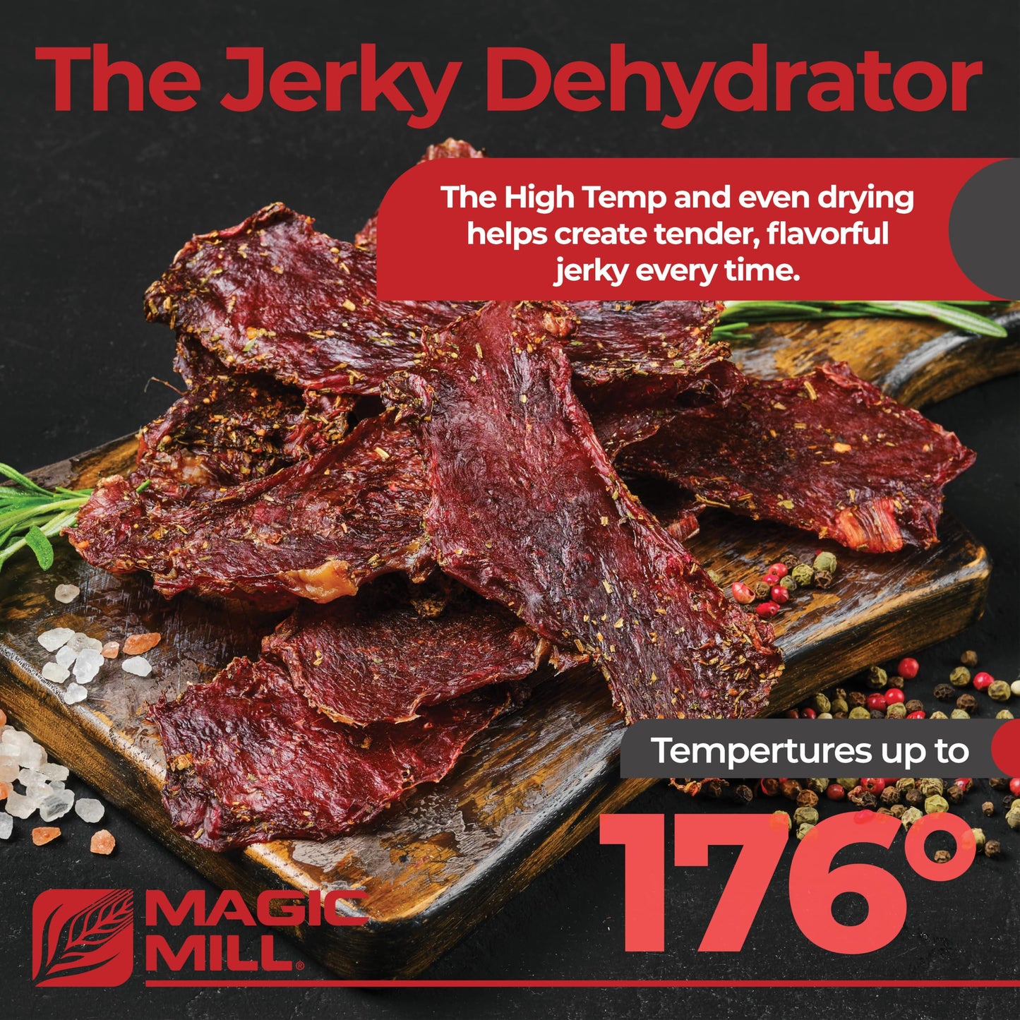 Food Dehydrator with Digital Timer & Adjustable Temperature Control