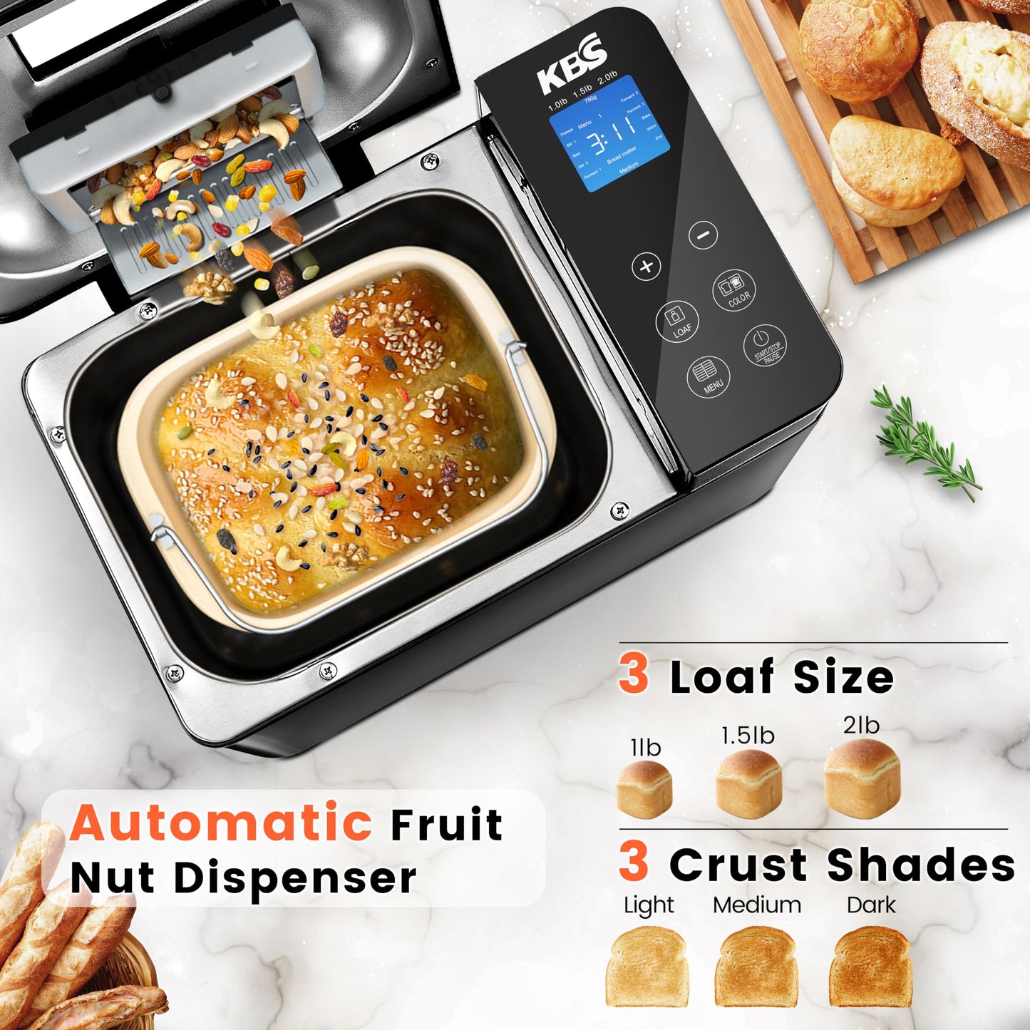 KBS Pro 710W 2LB Bread Maker